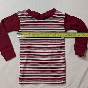 Kids Red and White Striped Long Sleeve Tee - For Valentine's